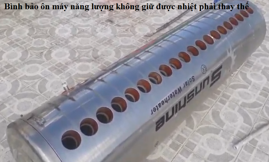 bình bảo ôn máy năng lượng mặt trời không giữ được nhiệt