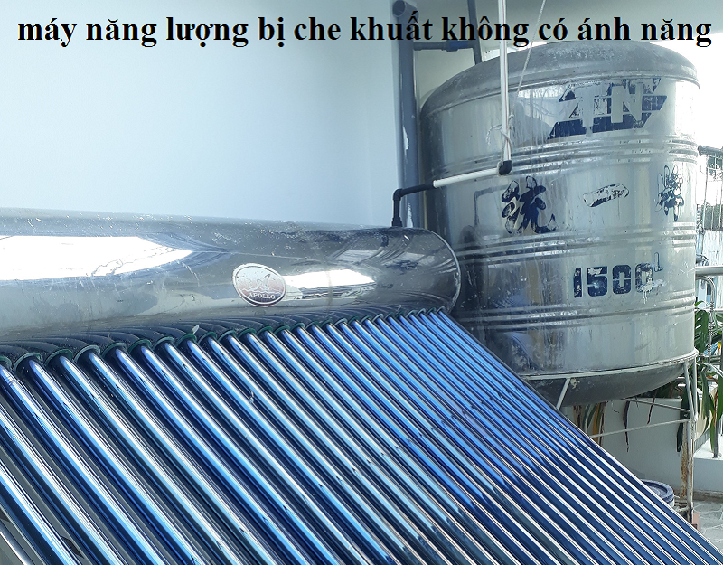 máy bị che khuất không có ánh nắng