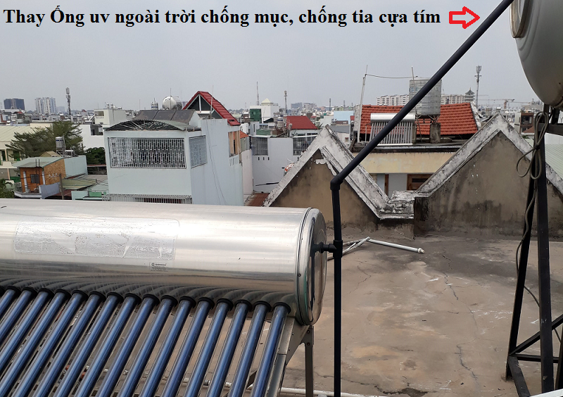 thay ống nước nóng ngoài trời ppr-uv cho máy năng lượng mặt trời