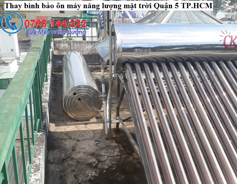 Thay bình bảo ôn máy năng lượng mặt trời quận 5