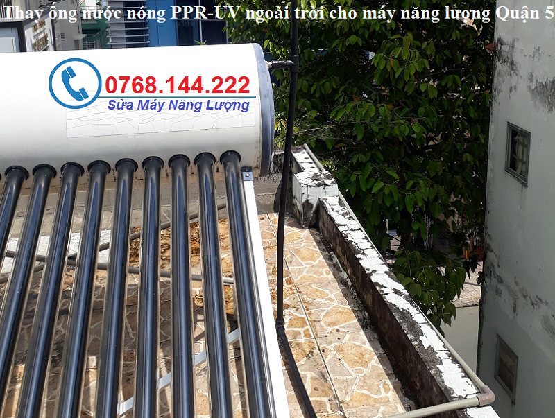 Thay ống nước nóng PPR-UV ngoài trời khu quận 5